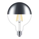 Philips Classic LED Globe E27 Filament Spiegel Helder 120mm 7.2W 650lm - 827 Zeer Warm Wit | Dimbaar - Vervangt 60W