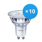 Voordeelpak 10x Philips Corepro LED Spot GU10 PAR16 3W 240lm 36D - 840 Koel Wit | Dimbaar - Vervangt 35W