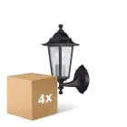 Voordeelpak 4x D'Lite Wandlamp Helora Zwart | IP44 - Geschikt voor 1x E27